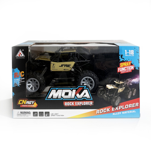 Mașină metalică "Rock Crawler Spray" 1:18 cu telecomandă, acumulator 2127