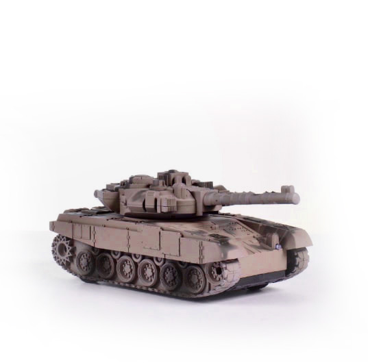 Tanc pe telecomandă cu lumină și sunet, acumulator, 4 funcții  6168