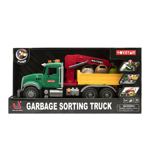 Mașină cu inerție „Camion sortare gunoi” 652075