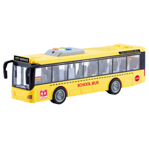 WY Autobus cu inertie "Single-deck Bus" galben (lumini,sunete),  36206