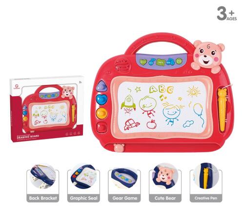 Tablă de desen magnetică pentru copii, roșie YL608A