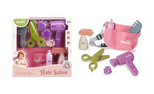 Set de joacă pentru coafor roz cu geantă DL-005