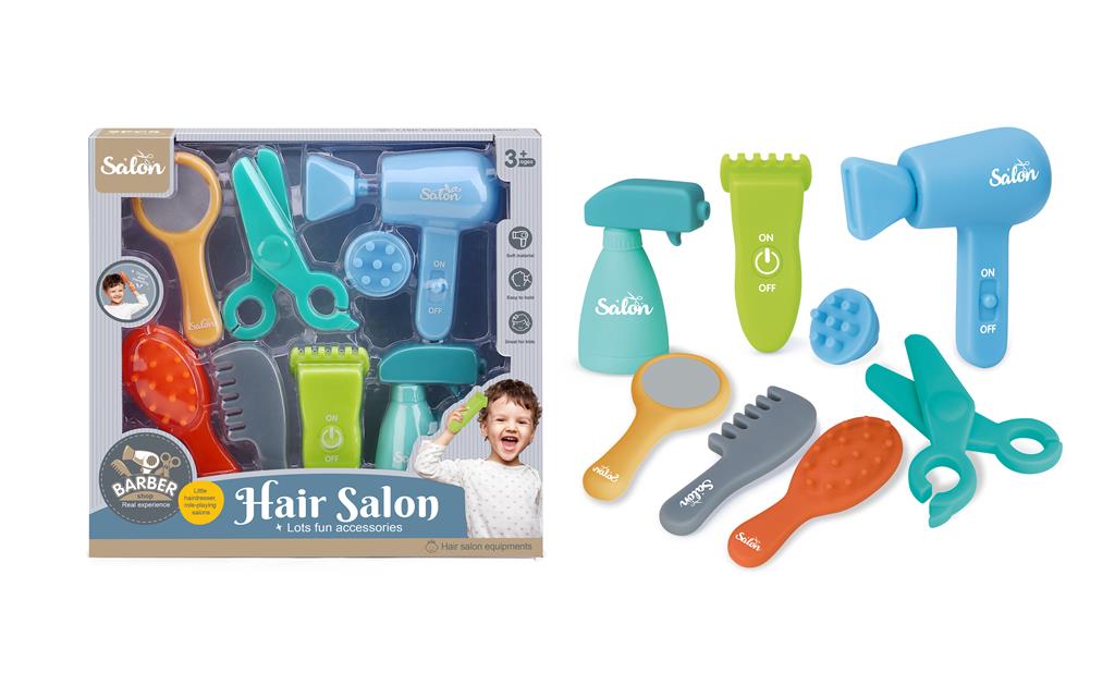 Set de joacă pentru coafor, albastru DL-008