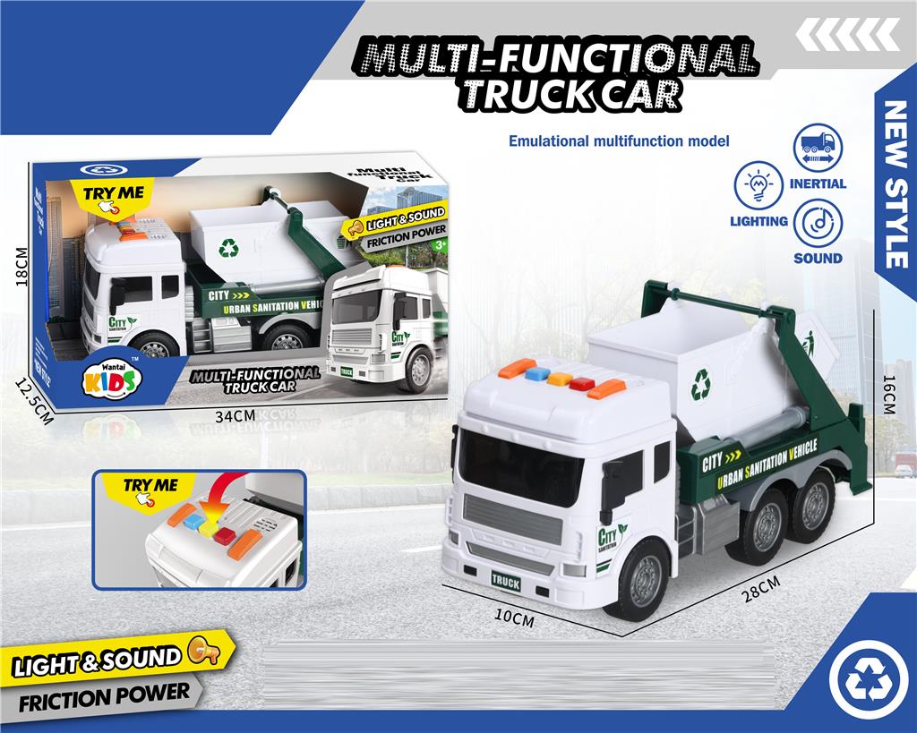 WT883-A2 Mașină de gunoi inerțială cu lumini și sunete