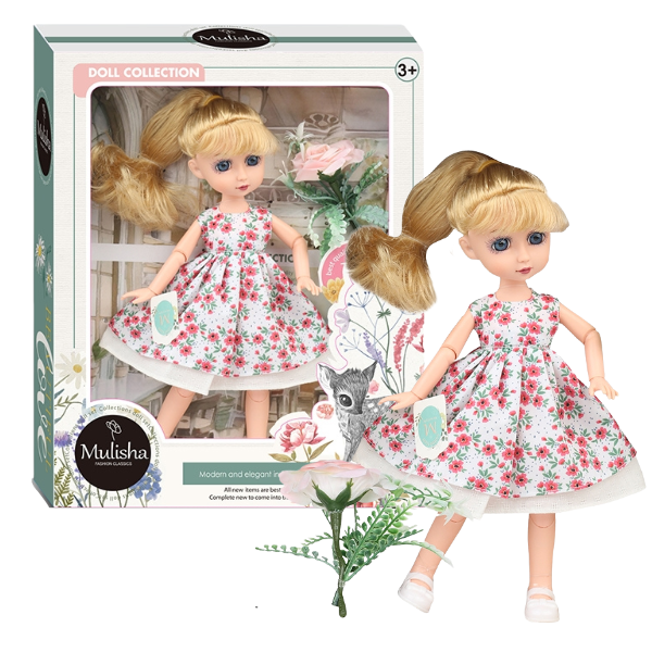 Păpușa „Mulisha” în rochie florală cu accesorii QJ151B