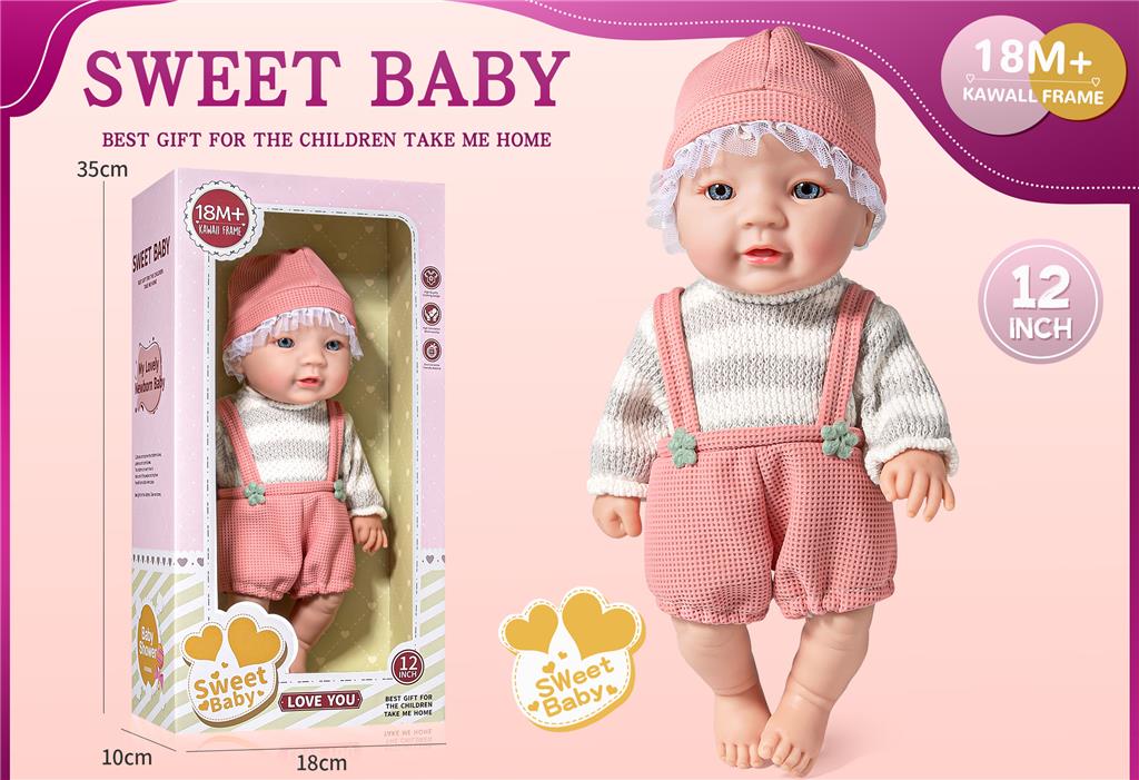 Păpușă din vinil 30 cm roz 12-N1