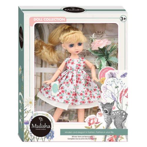 Păpușa „Mulisha” în rochie florală cu accesorii QJ151B