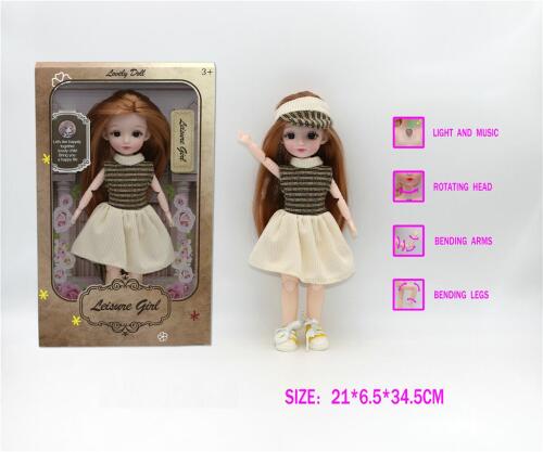 Păpușă de 30 cm cu actorie vocală rusească și pălărie E09-156