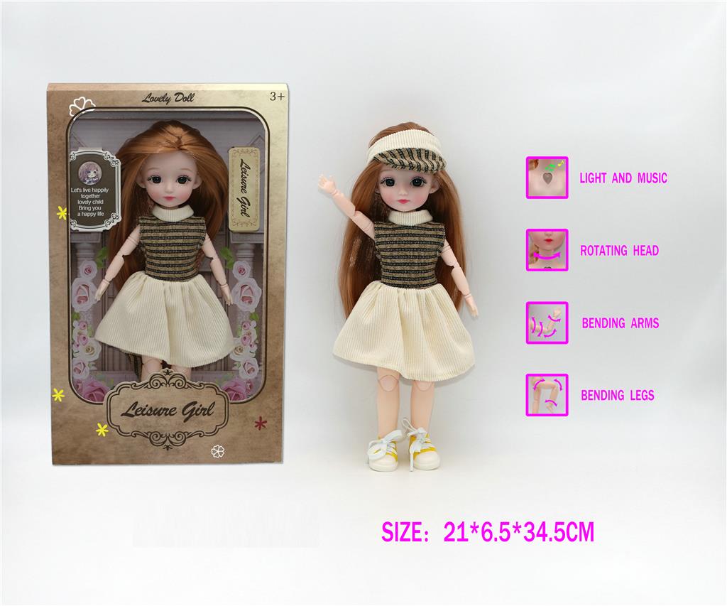 Păpușă de 30 cm cu actorie vocală rusească și pălărie E09-156