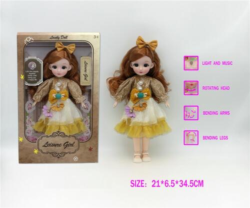 Păpușă de 30 cm cu voce rusească, într-o rochie, E09-171