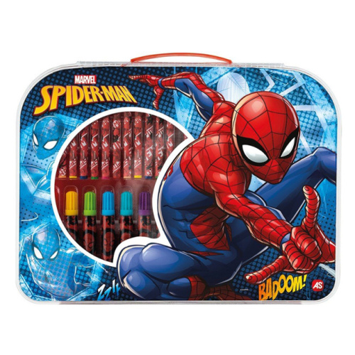 Set pentru desen în valiză Spider man, 34 articole 1023-66226
