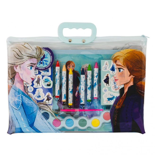 Set pentru desen în gentuță transparență Frozen, 17 articole 1023-68001