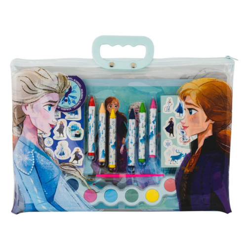 Set pentru desen în gentuță transparență Frozen, 17 articole 1023-68001