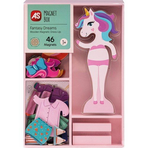 Set de construcție magnetic AS „Vise fantastice de îmbrăcat” pentru copii 1029-64059