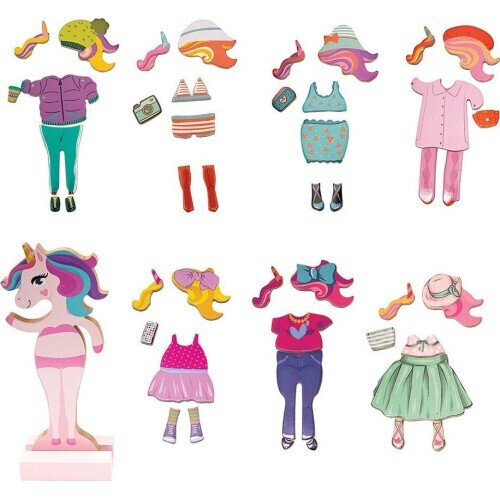 Set de construcție magnetic AS „Vise fantastice de îmbrăcat” pentru copii 1029-64059