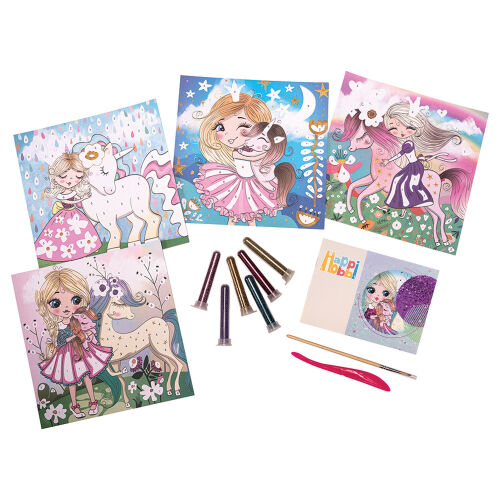 HappiHobbi Artă cu sclipici fantezie pentru copii HappiHobbi 1038-21046
