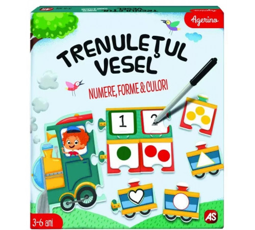 Joc de societate Agerino "Trenulețul vesel: Numere, Forme & Culori" (RO) 1024-50555