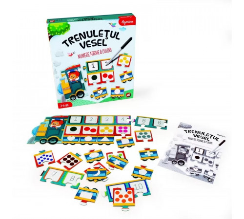 Joc de societate Agerino "Trenulețul vesel: Numere, Forme & Culori" (RO) 1024-50555
