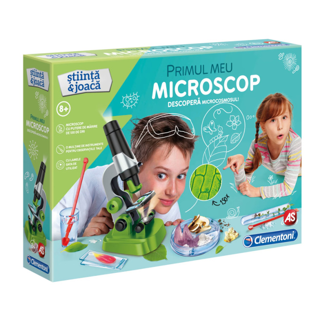Set pentru experimente Primul Meu Microscop Clementoni RO 1026-50342