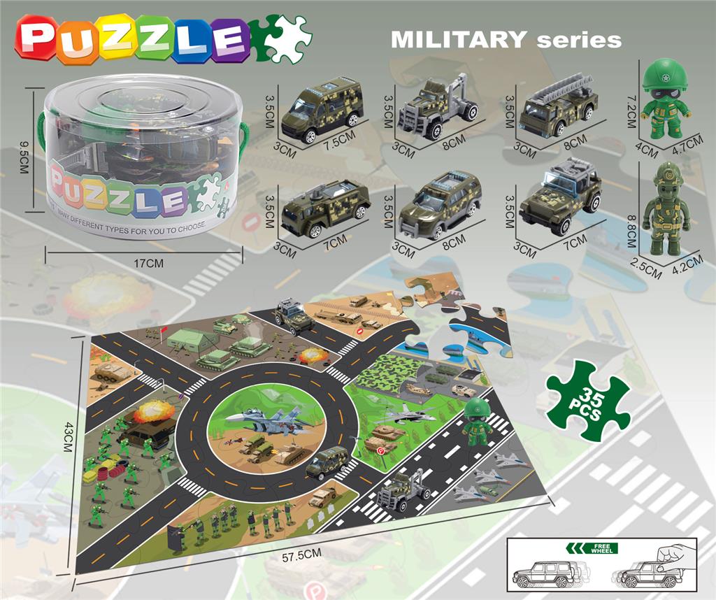 Set de mașini cu 6 piese și covoraș de joacă 558A-1