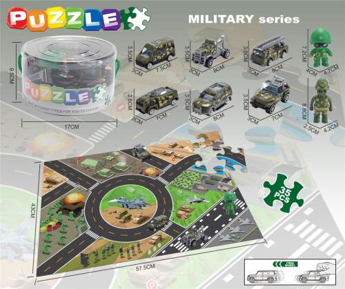 Set de mașini cu 6 piese și covoraș de joacă 558A-1