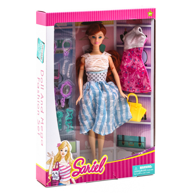 Păpușa 29cm "Sariel" cu accesorii 7758-B, păr roșcat, cod 452050