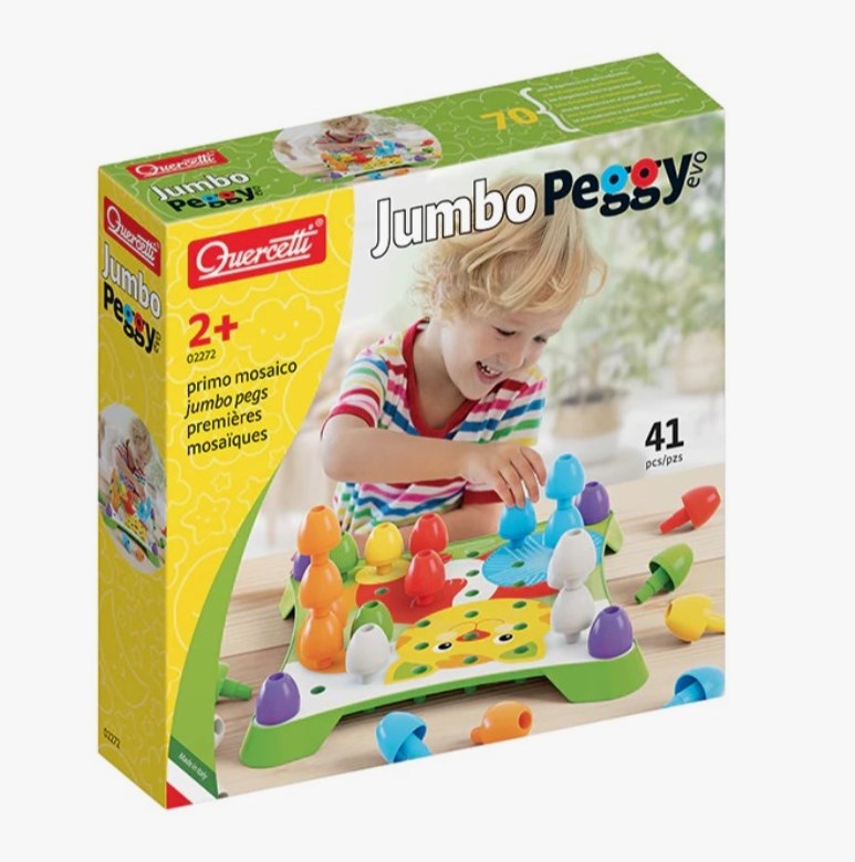 Mozaic Quercetti „Jumbo Peggy Evo”, 41 de piese, 2272