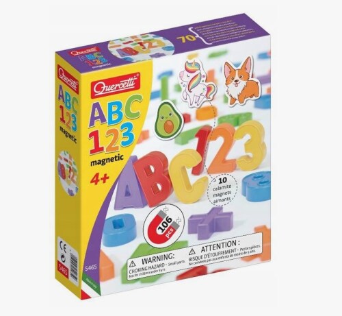 Set de litere și numere magnetice Quercetti, 106 piese, 5465