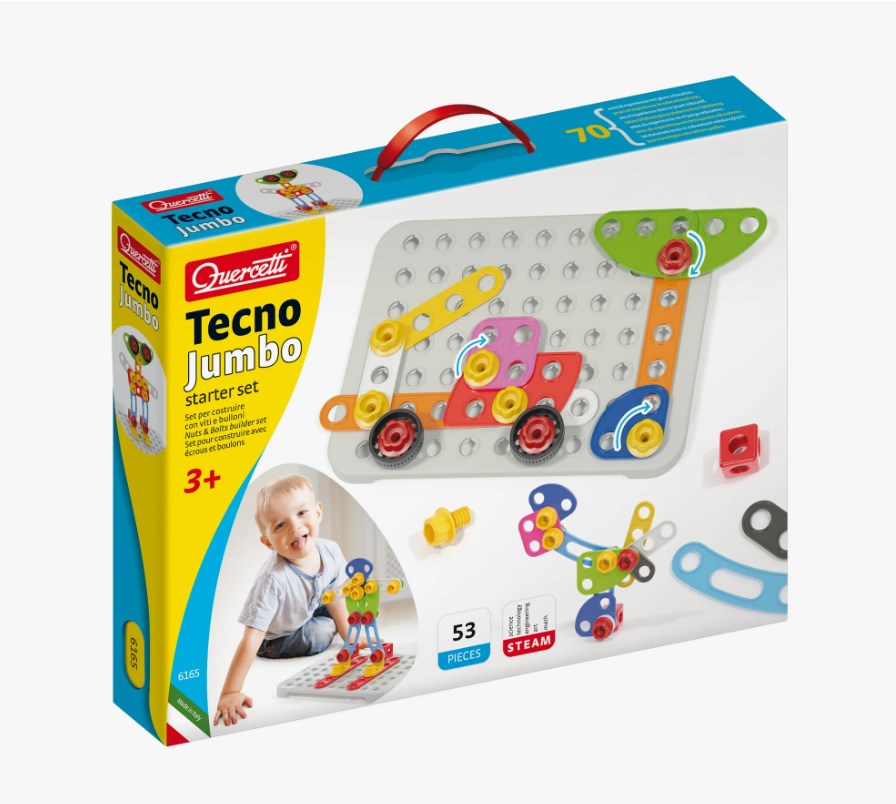 Set de început Quercetti Techno Jumbo, 52 de piese, 6165