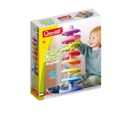 Turnul Quercetti Super Spiral, pistă cu bile, 6498