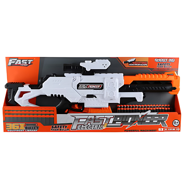 Pistol de jucărie rapid Pioneer cu 36 de gloanțe moi  BIG516