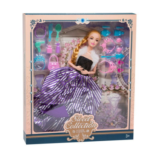 Кукла 29 см "Sweet Collection" в вечернем наряде, фиолет., код 572122