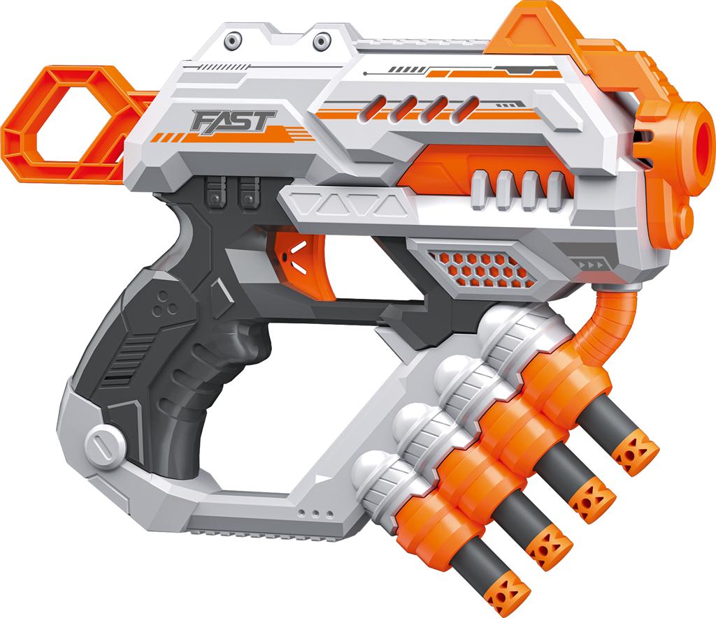 Pistol de jucărie rapid Pioneer cu 8 gloanțe moi BH711