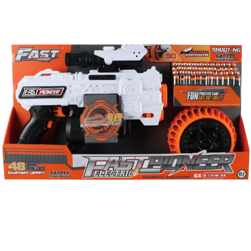 Pistol de jucărie rapid Pioneer cu 48 de gloanțe moi BIG521