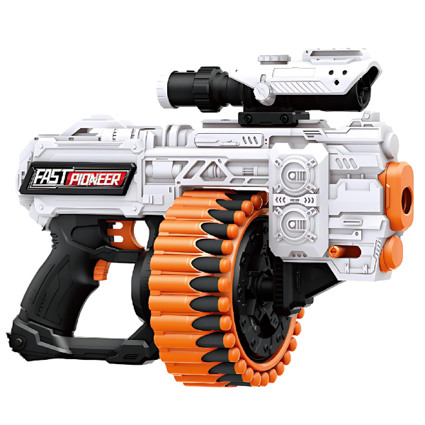 Pistol de jucărie rapid Pioneer cu 48 de gloanțe moi BIG521