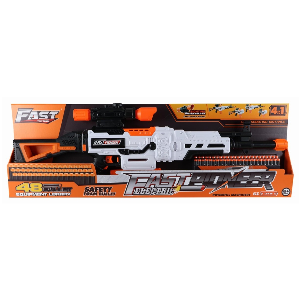 Pistol de jucărie rapid Pioneer cu 48 de gloanțe moi  BIG531