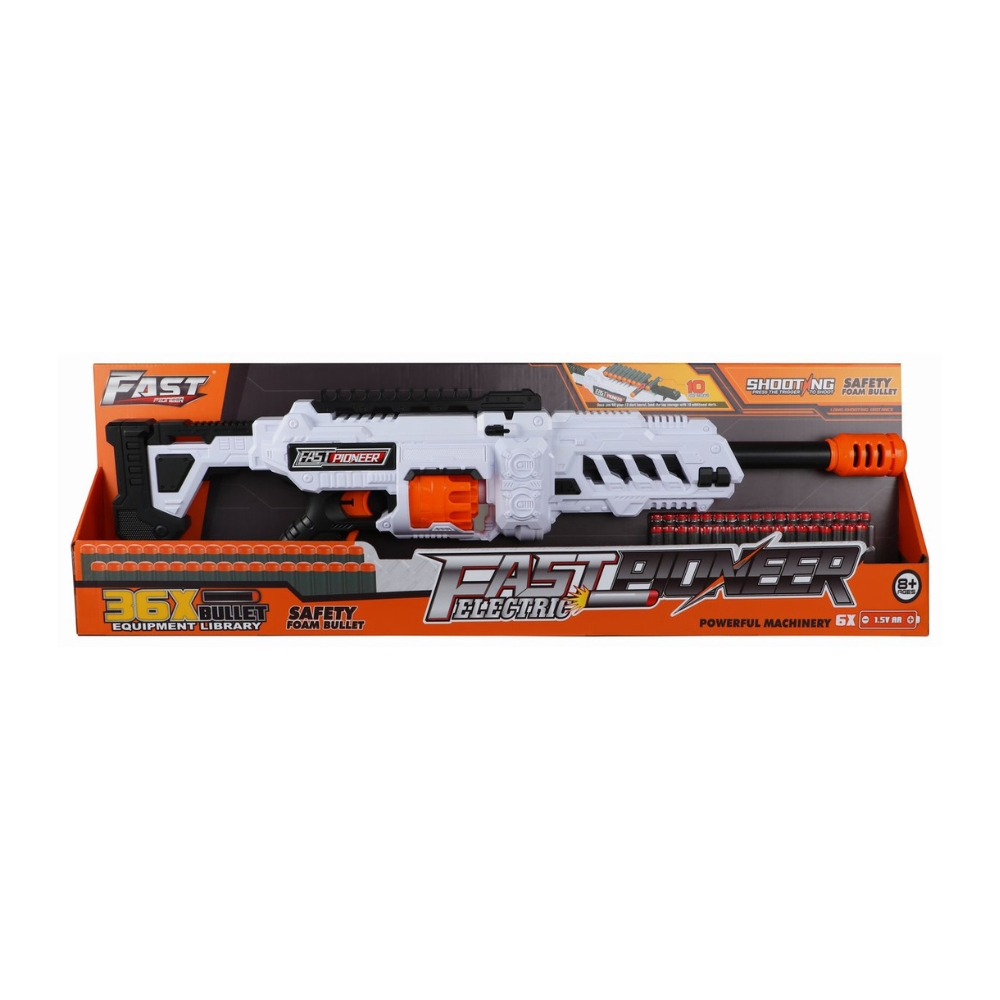 Pistol de jucărie rapid Pioneer cu 36 de gloanțe moi  BIG502