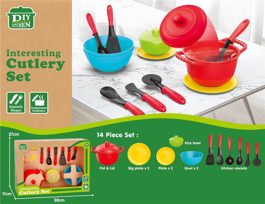 Set de joacă pentru bucătărie cu 14 piese HG-9043