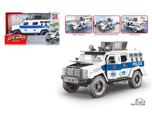 Mașină de poliție retractabilă scara 1:20 albastră RJ9808A