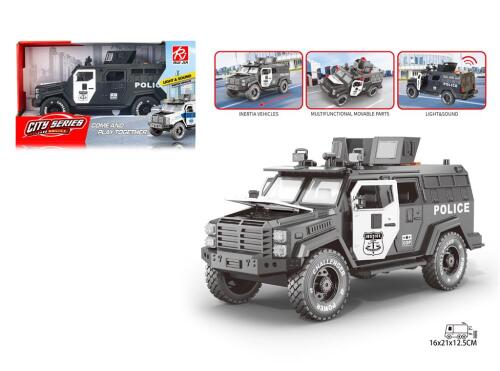 Полицейская инерционная машина 1:20 черная RJ9808B