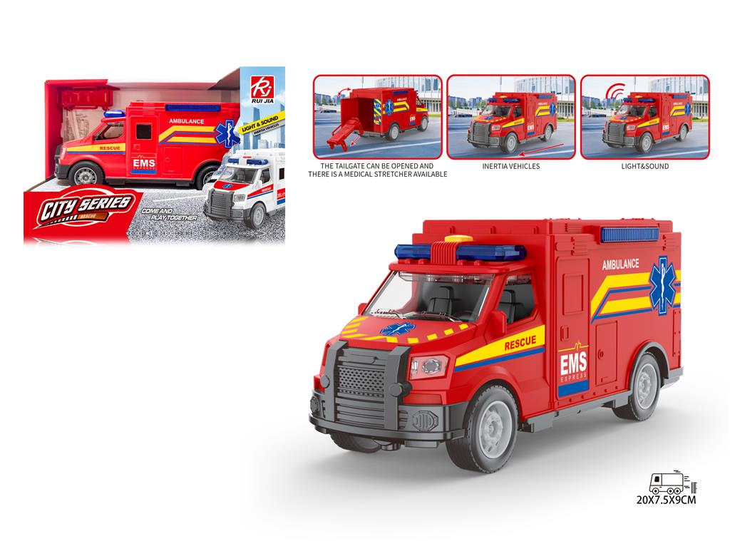 Ambulanță inerțială 1:20 RJ9819A