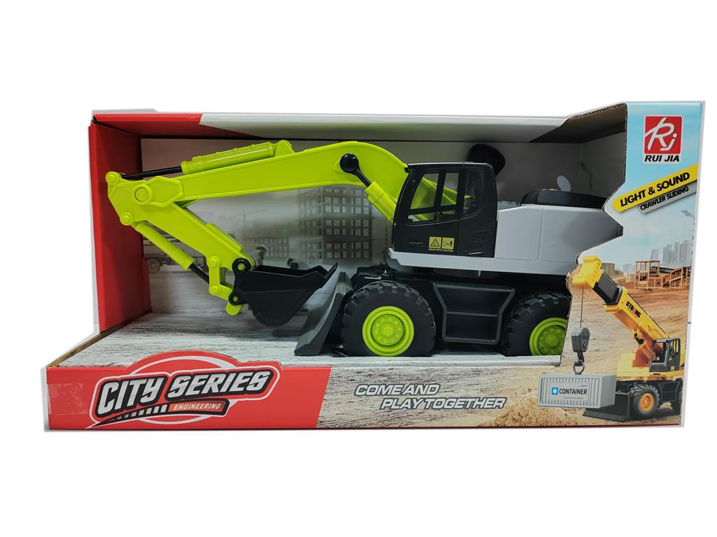Excavator inerțial la scara 1:14 cu lumină și sunet RJ9810C