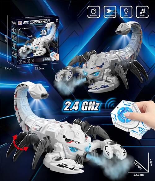 Jucărie scorpion telecomandată cu lumină și sunet 8893