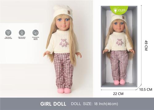 Păpușă Pure Baby, 46 cm, în pantaloni, DF18-053K