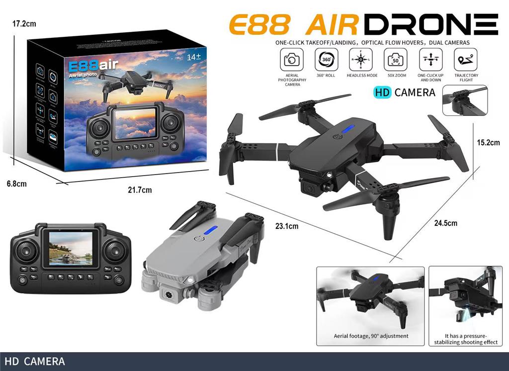 Drona cu cameră, telecomandă și USB, E88AIR