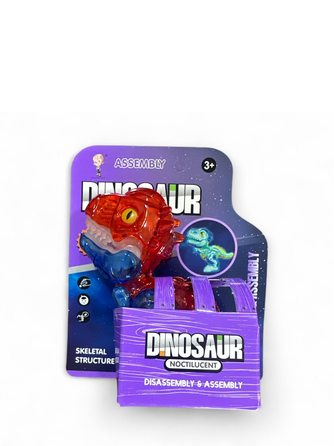 Jucărie de asamblare cu dinozaur care strălucește în întuneric 929-205A