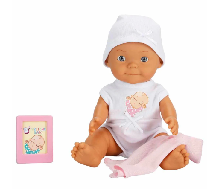 Păpușa BEBELOU BEBELUȘ CU BINE AȚI VENIT, PLÂNGEȘTE, 2 LITERE, 30 CM. S01005683