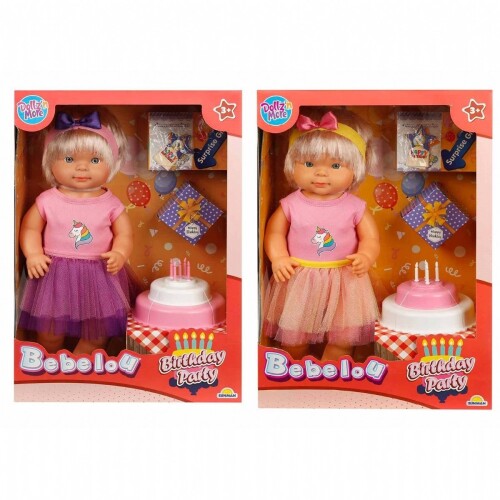 Păpușa BEBELOU LA MULȚI ANI 2 AST. 40CM. S00040021