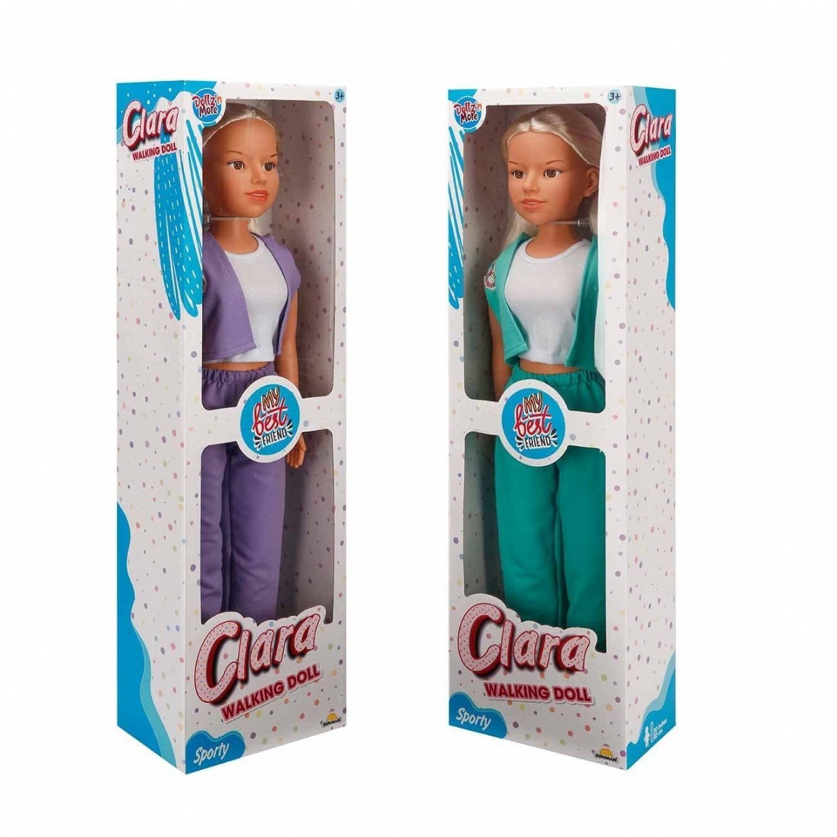 Păpușă CLARA SPORTY WALKING DOLL 2 AST. 80CM. S00003531