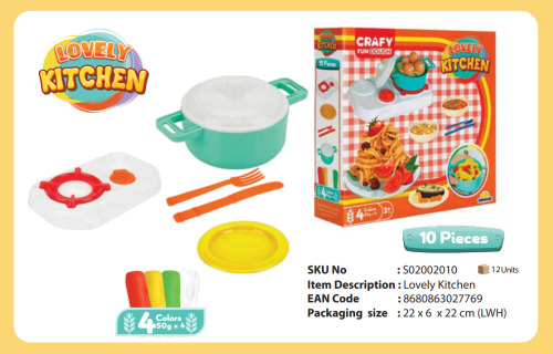 Set de pastă de modelat Sunman Crazy Pizza, 10 bucăți, S01002012